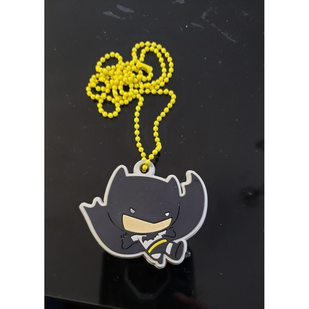 Batman Cape Justice League Light Up Dog Tag vinyl pendant chibi DC Comics cute